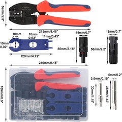 Solar Crimping Tool for Solar Panel Cable with 12 Pairs Solar Connectors