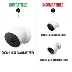 Solar Panel for Google Nest Cam (Battery) with 2.5-Watt Solar Power – Made for G