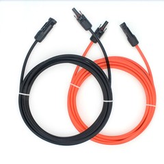 10AWG Black+Red Solar Panel Extension Cable 3.3FT-50FT Female & Male Connectors