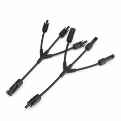 1 Pair Solar Connectors Y Branch Parallel Adapter Cable Wire Plug for SolarPanel