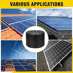 8in x 100FT Solar Panel Bird Guard Mesh Net with 70 Clips Black