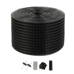 8″×100ft Solar Panel Critter Guard PVC Coated Wire Mesh with 100 Fasteners