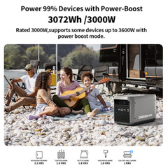 3000W 3072Wh Power Station Generator w/210W Foldable Solar Panel Dabbsson 3000L
