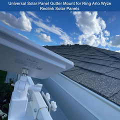 Universal Solar Panel Gutter Mount for Ring Arlo Eufy Wyze Reolink Solar Panels