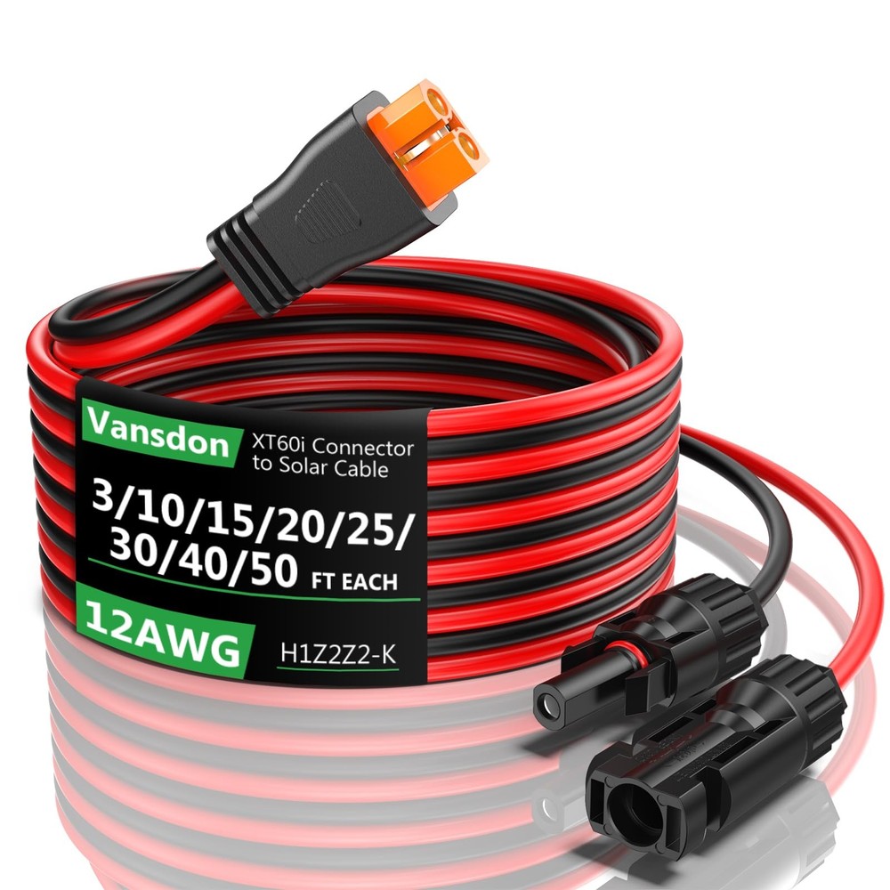 XT60i Cable 12AWG Solar to XT60i Charging Cable Adapter for RV Foldable Solar…