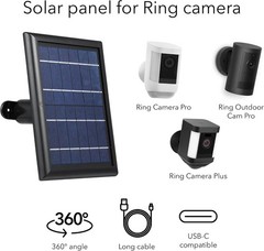 360-Degree Mounting Solar Panel for Ring Security Cameras – Easy Install, 1-Pack