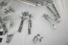 Solar Rail kit for 4 panels w/ clamps, L brackets w/7.3ft rails(not 3.6ft rails)