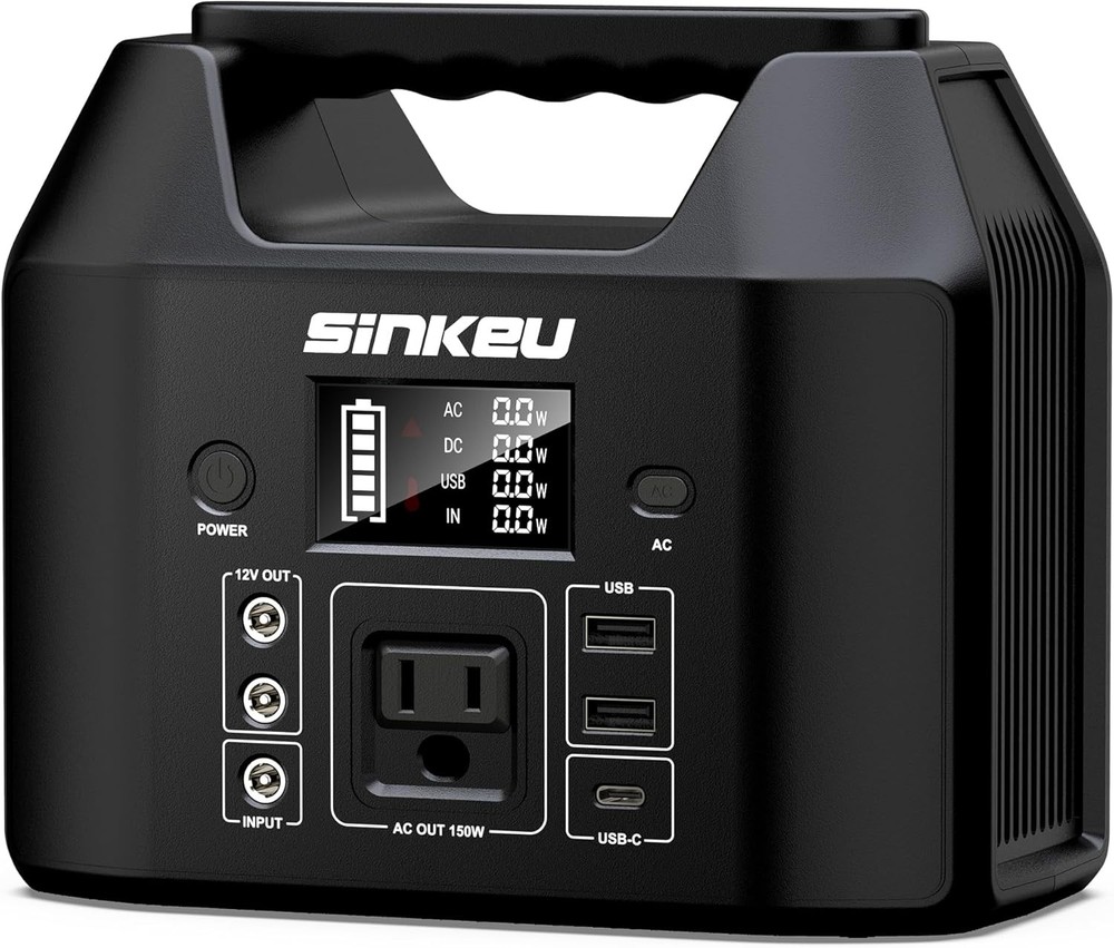 122.8Wh Solar Generator SinKeu LiFePO4 Power Bank