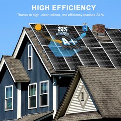 Solar Panel 200W 12V Monocrystalline High-Efficiency Module for RV Marine Home