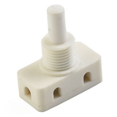 Plastic Push Button Switch White 2A 250V Self Locking for Lighting 5 Pieces