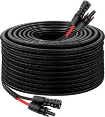 Solar Panel Extension Cable – 8AWG 50FT Solar Wire with Female & Male Waterproof