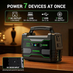 Solar Generator 155Wh with 30W Solar Panel Portable Power Station with 2X 100W A