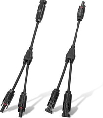 Solar Y Branch Parallel PV Connector Kit, Waterproof, 1 Pair, for Solar Panels