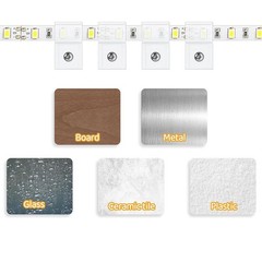 Acrylic LED Strip Light Clips for Strong and Secure Installation (20 Pack)