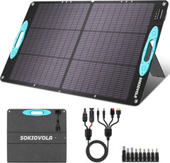 100W ETFE Foldable Solar Panel IP68 Waterproof High Efficiency Camping RV