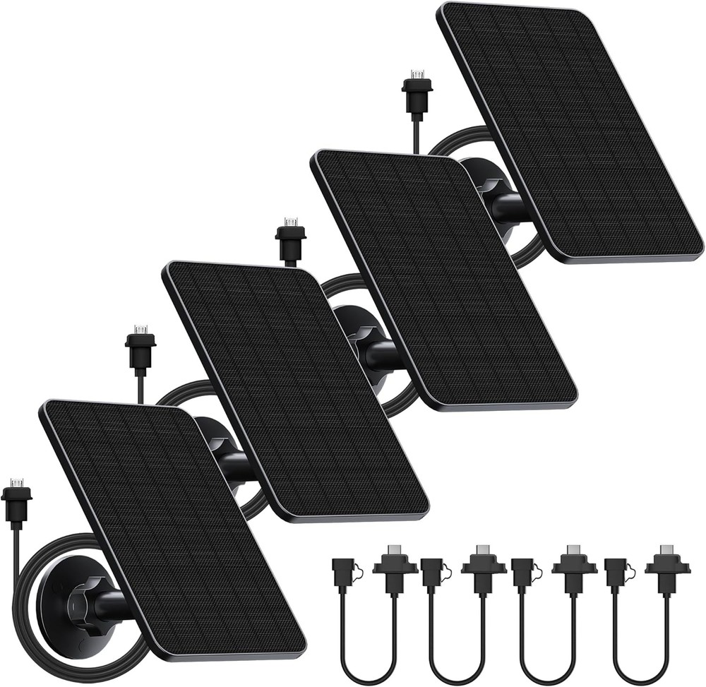 4 Pack 4W Solar Panel for Outdoor 4 XT3 XT2 IP65 Waterproof 13.1ft Cable