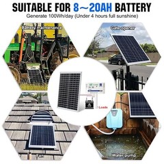Panel Solar De 25 W 12 V Panel Impermeable Monocristalino Para Cargar 12 V