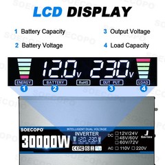 30000 Peak Solar System Kit 2pcs Flexible Panel DC 12V/24V AC110V 220V Invertr6