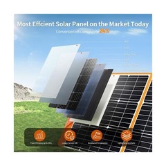 200 Watt Portable Solar Panel, 18V IP65 Waterproof Foldable Solar Panel for P…