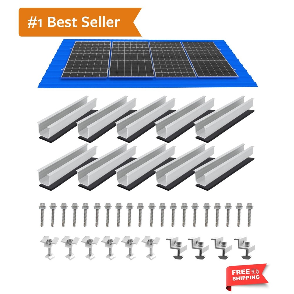 Solar Panel Mounting Brackets, Roof Mount Kit, Rails and Clamps Included for …