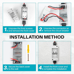 Solar Panel Disconnect Switch 400V 40A IP65 Waterproof Breaker Box for Solar