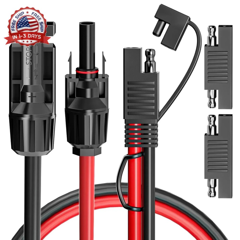 10AWG Solar to SAE Extension Cable 60cm Tinned Copper Waterproof RV Battery Char
