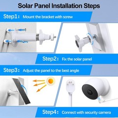 Loqdivr Solar Panel Google Nest Camera, Upgraded Solar Power Charger Google
