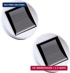 GUANFU 2 Pack Solar Panel Top Replacement for Table Lights, Color Changing Solar