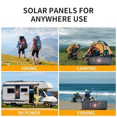 Portable Solar Panel,Foldable Solar Panels Charger for Camping Hiking 30W
