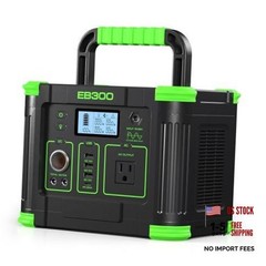 Portable Power Station 330W, 288.6Wh Lithium Battery, 60W Fast Charging, Green