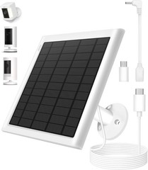 8W Solar Panel for Ring Camera, Solar Panel Charger Compatible with Ring Stick