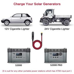 Car Lighter to 12V 24V Charging Cable for S2000 EB55,Anker4368