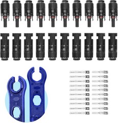 Complete 22 PCS Solar Panel Connector Kit with 10AWG Compatibility & Accessories