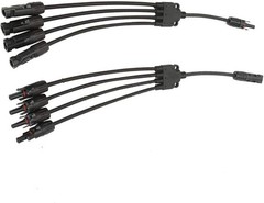 2 Pack Solar Y Branch Connectors 1 to 4 Connector Cable Wire Plug US Stock