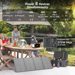 MARBERO 237Wh Solar Generator with Solar Panel Included Portable Power Station 3