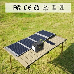 MHPOWOS 40W Mini Solar Panel Portable Foldable Solar Charger with USB-C USB-A