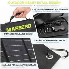 Portable Solar Panel 30W Solar Panel Charger 23% High Efficiency Black