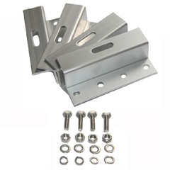 4PCS Solar Panel Mounting Bracket Aluminum Flat Roof Wall Set Panels Wall Kits