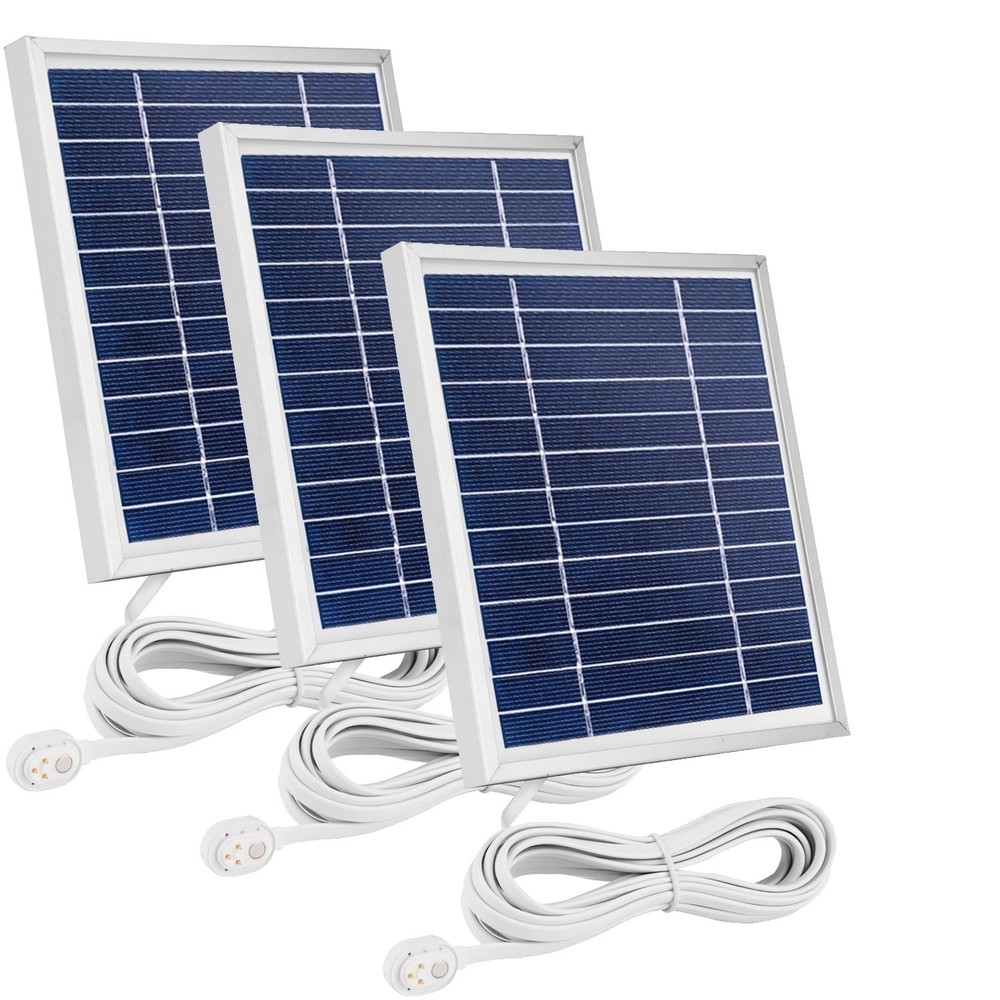 3-Pack Solar Panel Charger for Arlo Pro 5S/4/3/Ultra 2/Go 2, 11.5ft Waterproof C