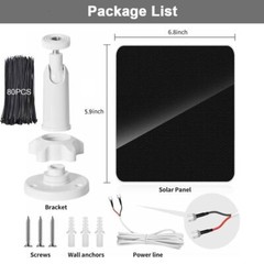 Solar Panel Charger 4W for Ring Video Doorbell 4/3/2 Solar Charger W/Power Cable