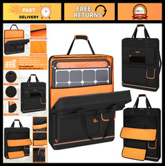 Solar Panel Carrying Case with Zipper, Deep Opening & Multi-Accessory Space – Fi
