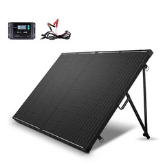200-Watt 12 Volt Monocrystalline Solar Panel Suitcase 20A Waterproof PWM Charger