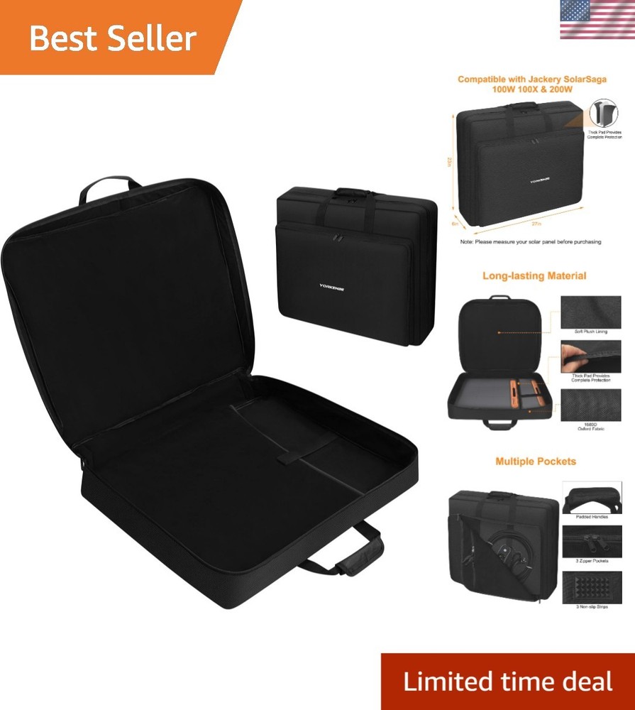Heavy-Duty Water-Resistant Solar Panel Backpack – Perfect for Outdoor Adventures