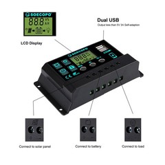 6000W Peak Solar System Kit 2pcs Flexible Panel DC12V AC110V/220V Inverter 100A