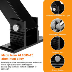 Solar Panel Mount, Aluminum Alloy Adjustable Solar Panel Tilt Mount Brackets, Bl