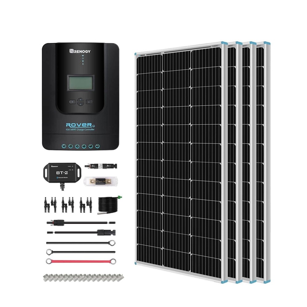 Renogy 400 Watt 12 Volt Premium 4 Pcs 100W Panel+40A MPPT Charge Controller+ …