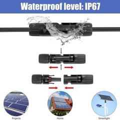 1-100Set Male Female Wire Cable Connector Set Solar Panel Waterproof Connector