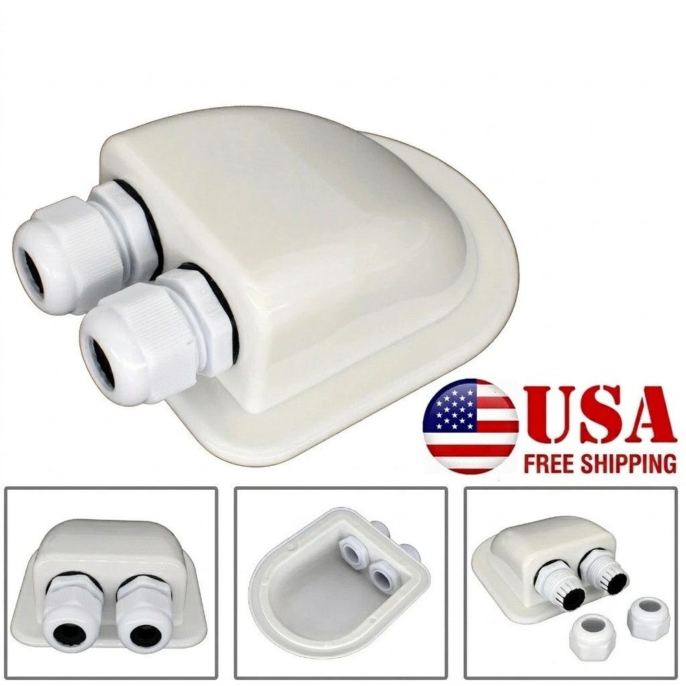 Roof Junction Box For Solar Panel Wiring Double Cable Entry Gland Car Parts &