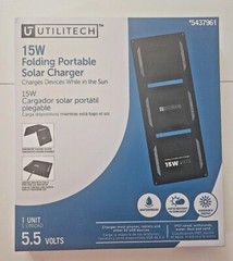 Utilitech Folding Portable Solar Panel Charger