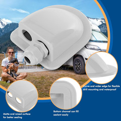 2 Pack of IP68 Waterproof Solar Cable Entry Gland by , Weather Resistant Dual Ca